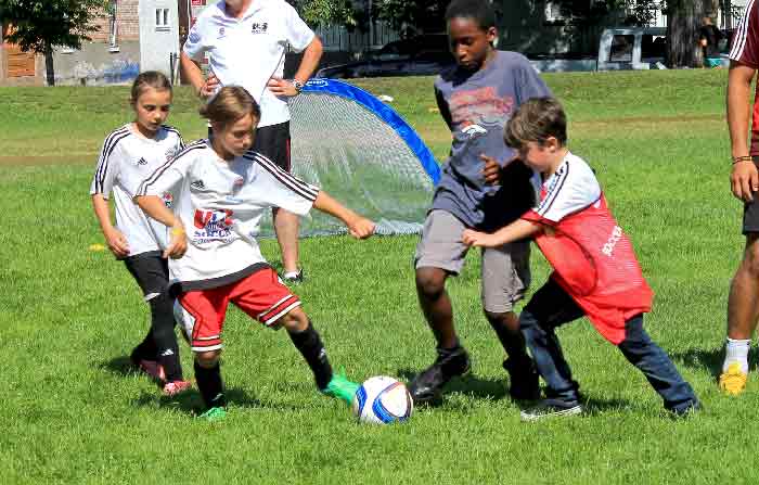 Gardening soccer fellowship scrimmage