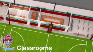 Rapids youth soccer indoor facility classrooms