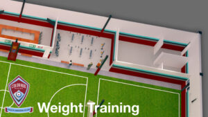 Rapids youth soccer indoor facility weight training
